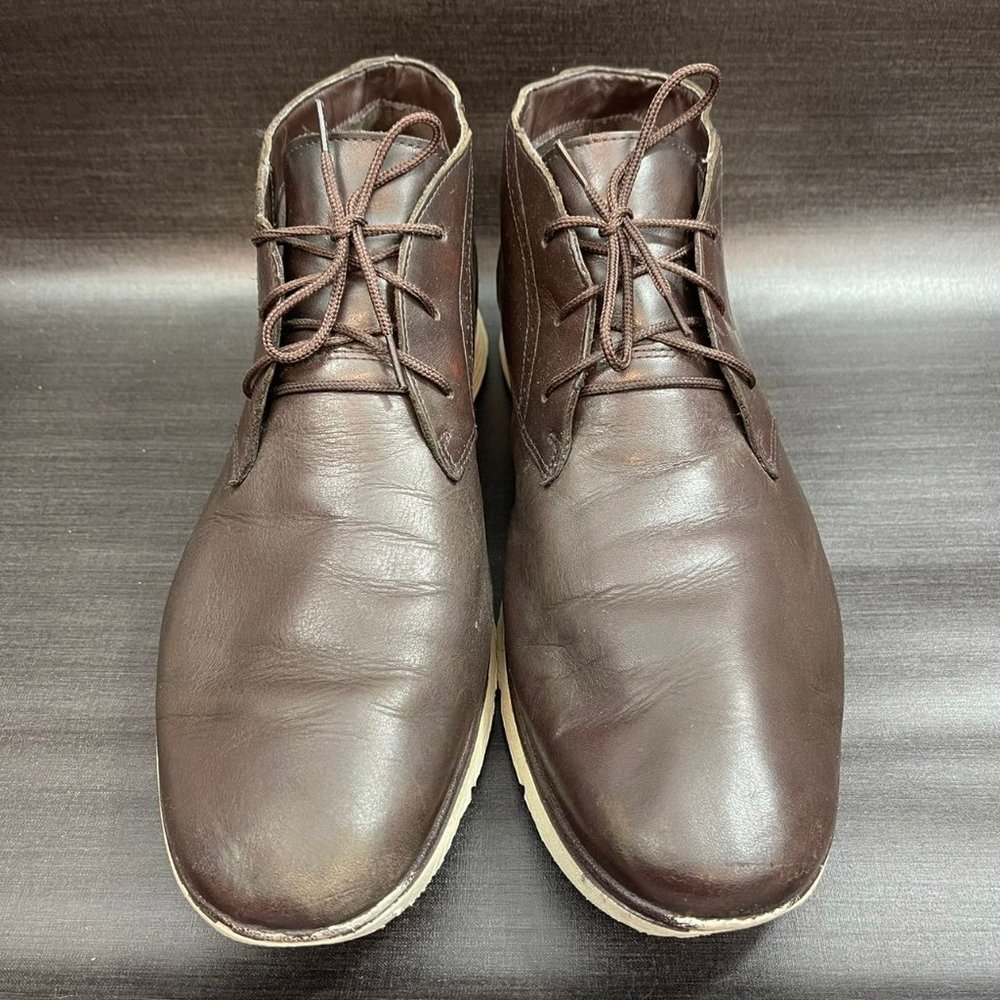 Timberland Franklin Park Chukka Boots Men's Size 12 Brown Leather Lace Shoes - Picture 8 of 11